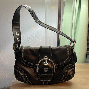 Coach #10577 Soho Black Leather Hobo Shoulder Bag